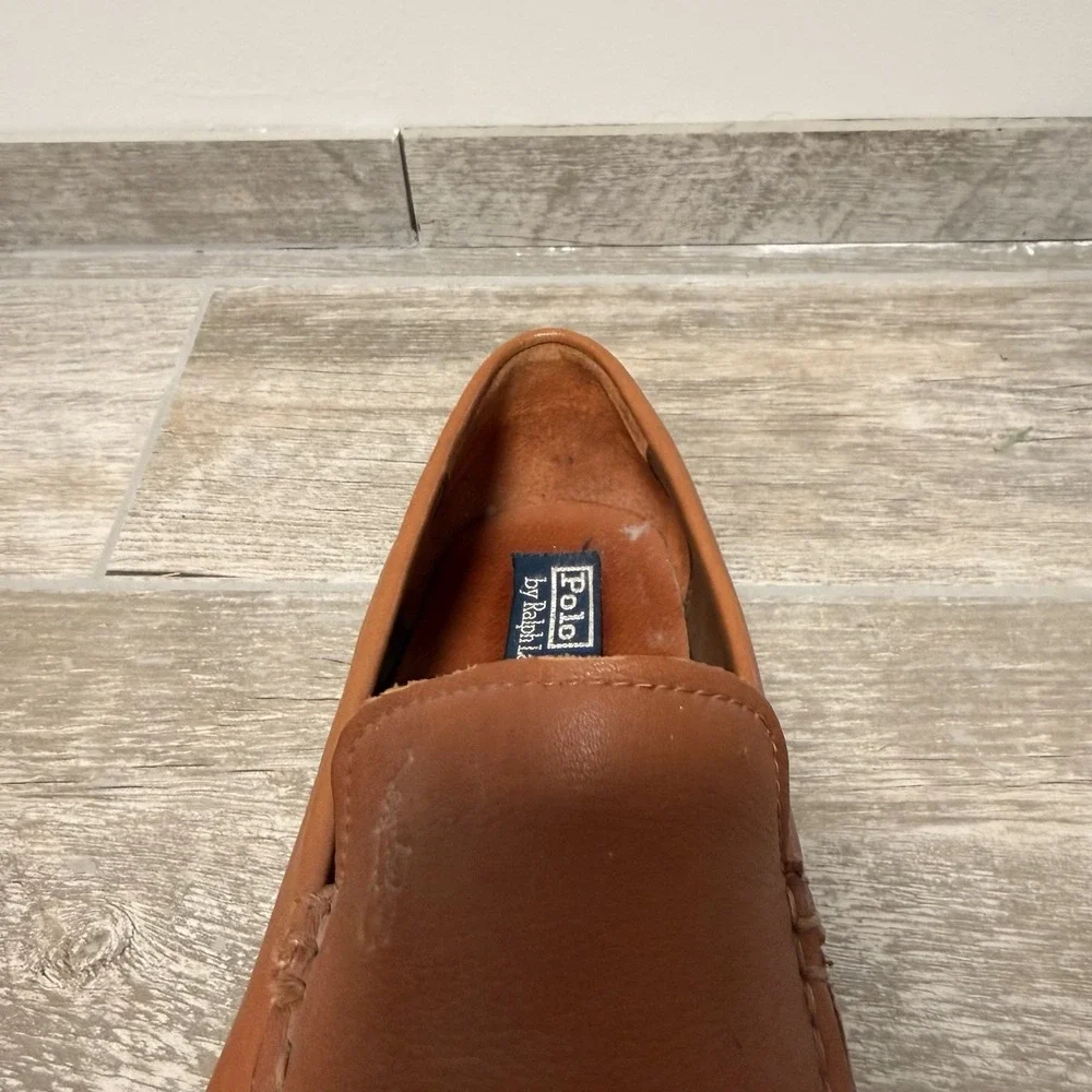 Men's Vintage Polo Ralph Lauren Slip‎ On Loafers In Brown Size 9.5